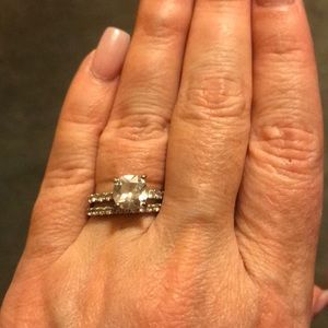 Sterling silver wedding set CZ